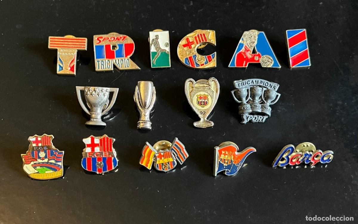 Pins de colecci&oacute;n: LOTE 15 PINS ANTIGUOS DEL BAR&Ccedil;A VARIADOS