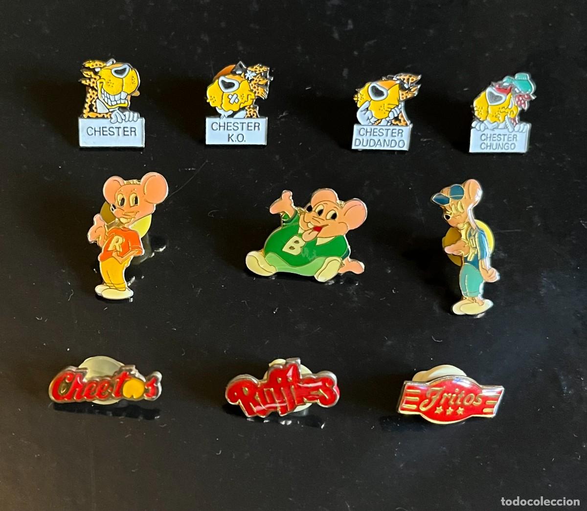 Pins de colecci&oacute;n: LOTE 10 PINS - 8 CHEETOS + 1 RUFFLES + 1 FRITOS