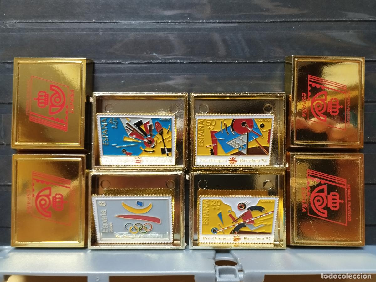 Sammlung von Pins: PINS ESMALTADOS EMITIDOS POR CORREOS REPRODUCIENDO SELLOS EDIFIL N&ordm; 2963/66 OLIMPIADA 92