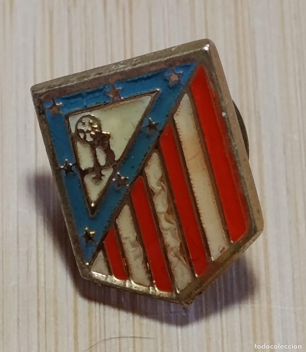 Sammlung von Pins: Pin Vintage Escudo Atl&eacute;tico de Madrid Metal Esmaltado