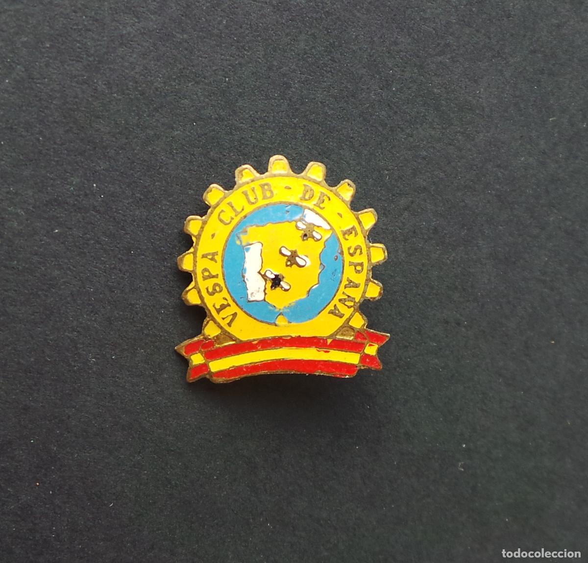 Collection pins: INSIGNIA METAL PINTADO VESPA CLUB DE ESPA&Ntilde;A. PIEZA VINTAGE DE COLECCI&Oacute;N.