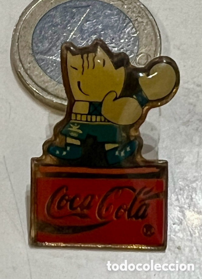 Pins de colecci&oacute;n: Pin. COBI Boxeo. Coca Cola. Barcelona 92. Metal. 1988.