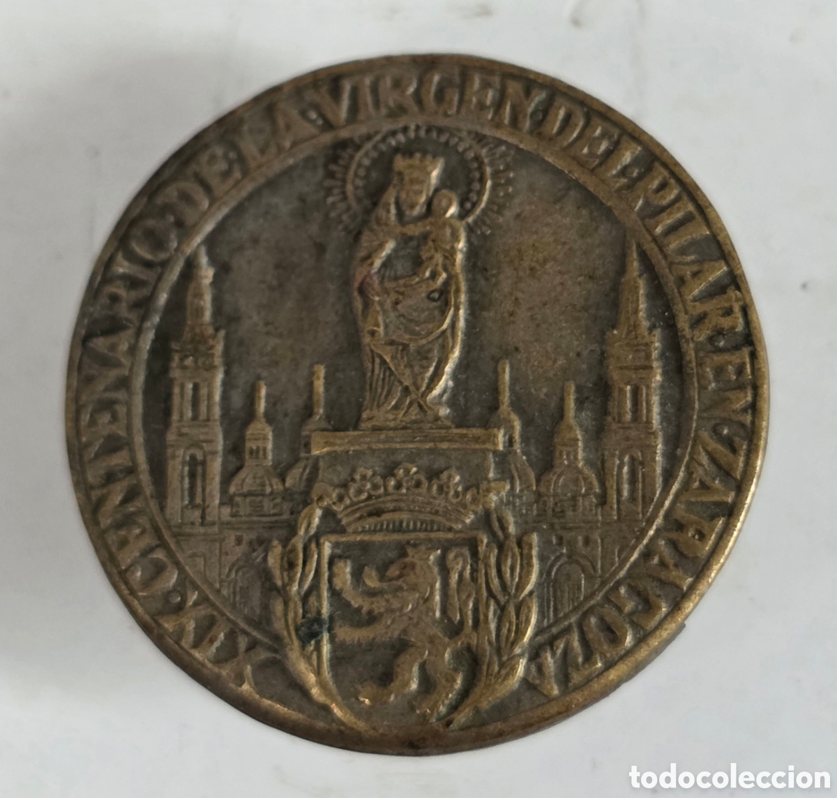 Collection pins: Insignia ojal XIX Centenario de la Virgen del Pilar en Zaragoza