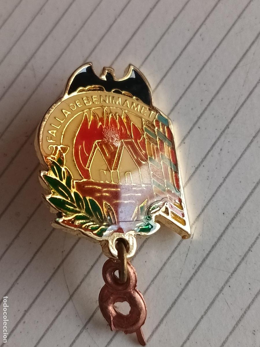 Pins de colecci&oacute;n: Fallas de Valencia, insignia fallera de la Falla de Benimamet - Foto 1