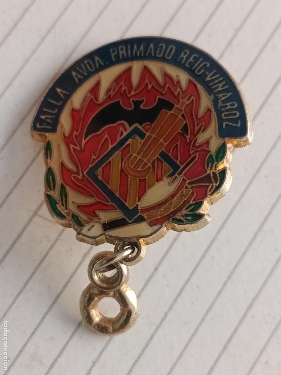 Pins de cole&ccedil;&atilde;o: Fallas de Valencia. Insignia fallera de la Falla Primado Reig, Vinaroz
