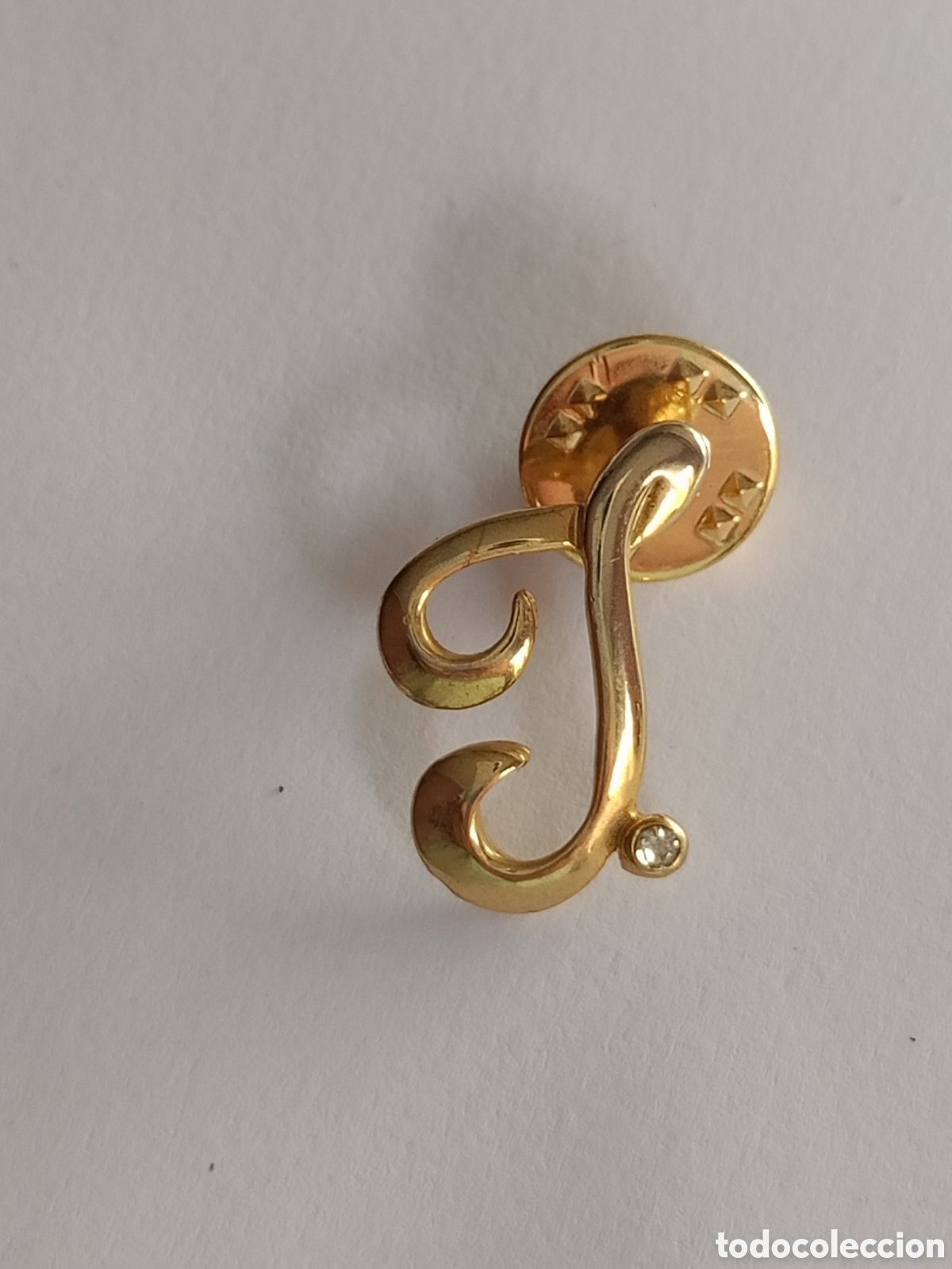 Sammlung von Pins: Pin letra inicial J chapado oro a&ntilde;os 80 vintage