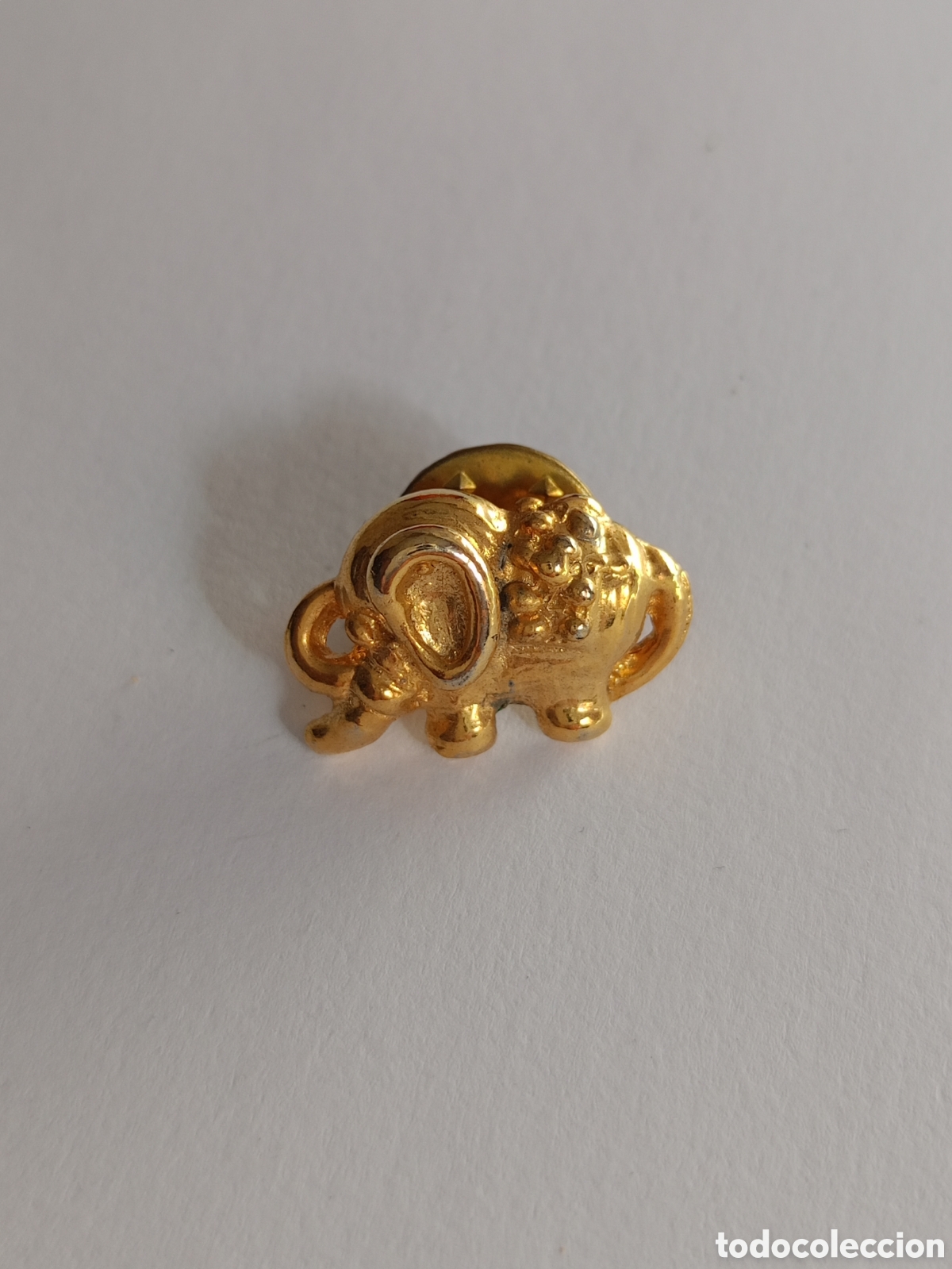 Collection pins: Broche pin chapado oro Elefante a&ntilde;os 80