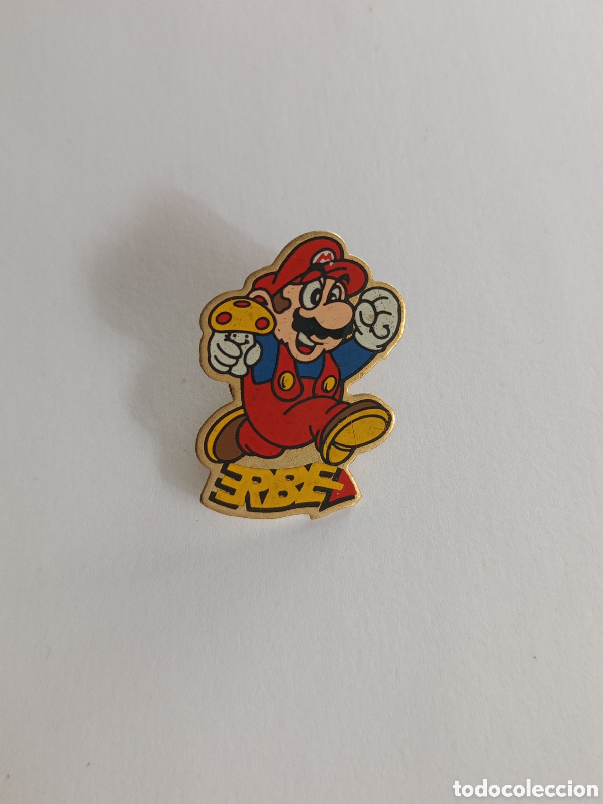 Pins de colecci&oacute;n: Antiguo pin Super mario bros Erbe videoconsolas raro dif&iacute;cil retro