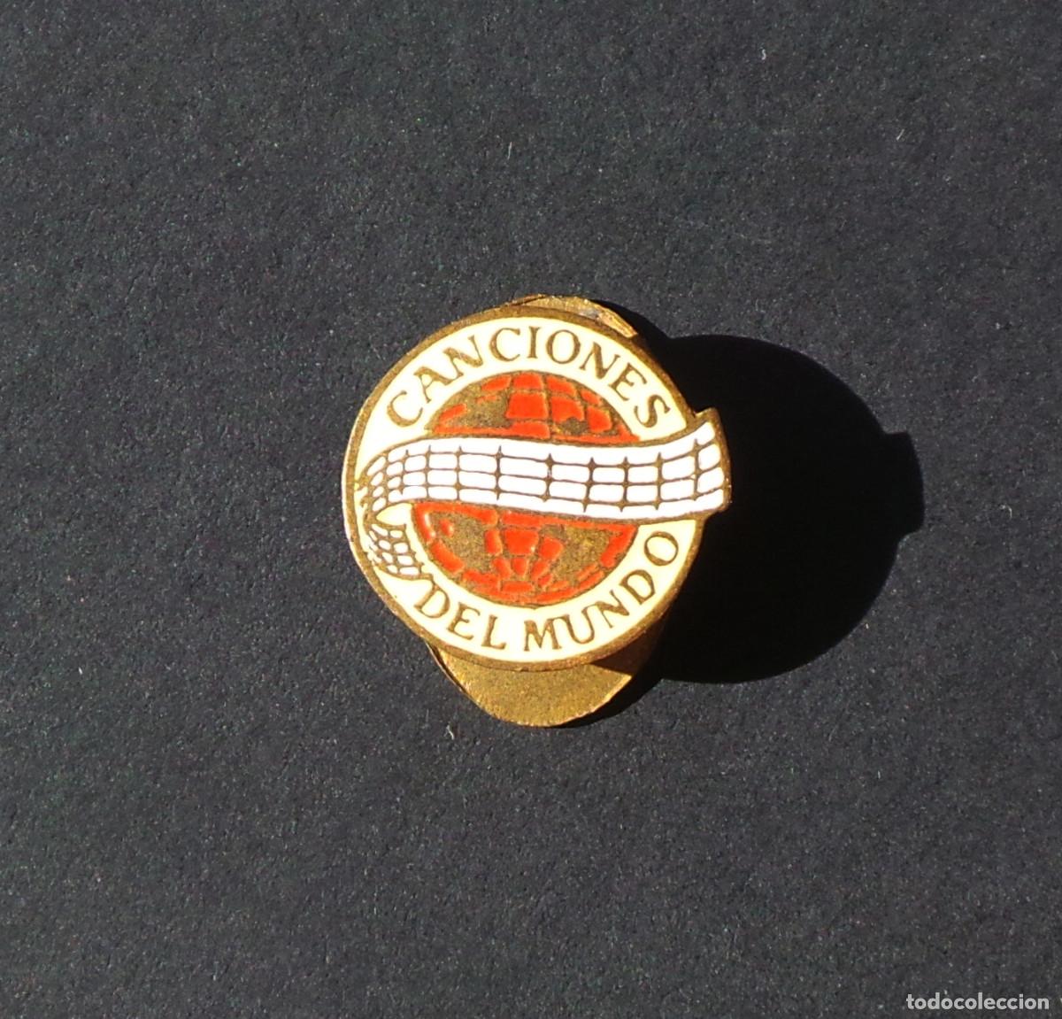 Collection pins: PIN VINTAGE DE METAL ESMALTADO DE LA EDITORIAL MUSICAL CANCIONES DEL MUNDO. IDEAL COLECCIONISTAS.