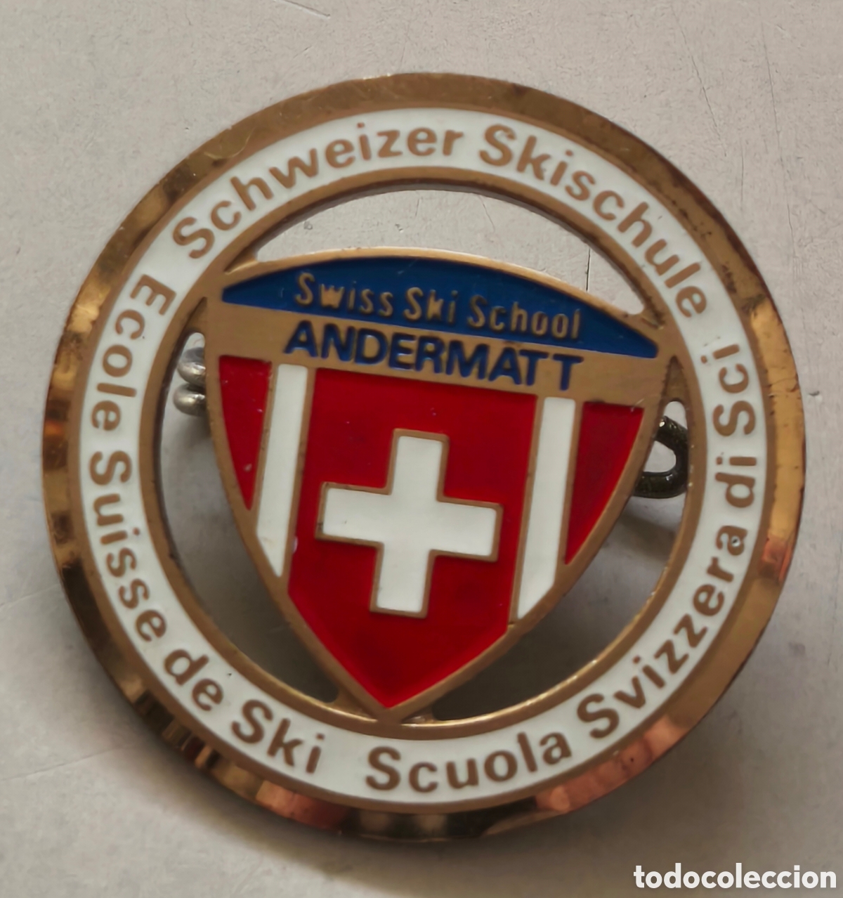 Sammlung von Pins: Rara insignia Ecole Suisse de SKY Schweizer. Skischule. pin vintage