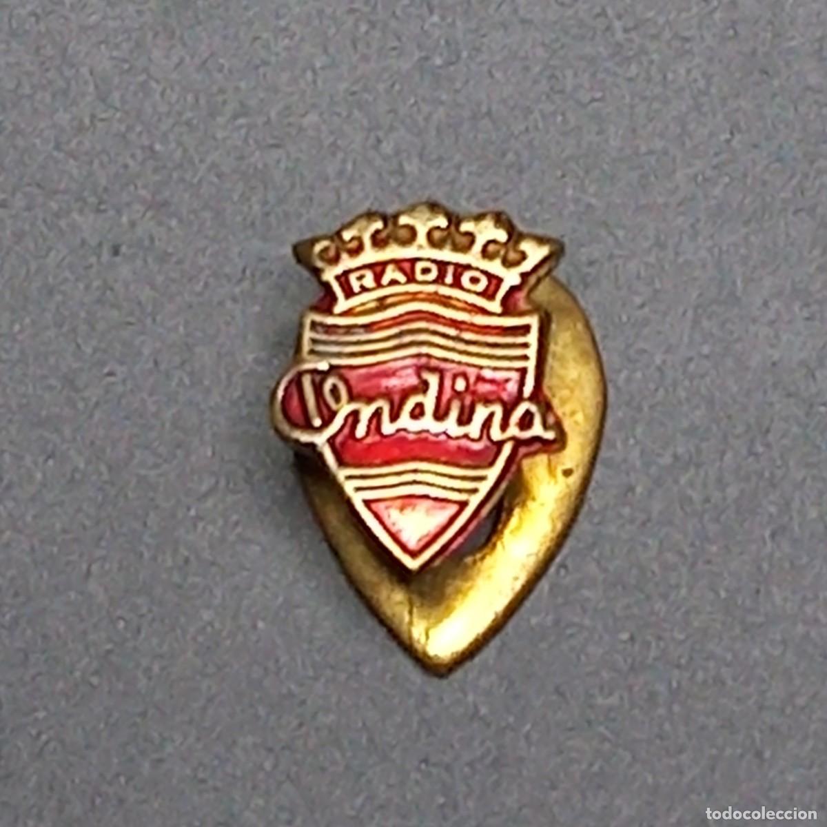 Pin's de collection: Antigua insignia para ojal de Radio Ondina, a&ntilde;os 60 - 70