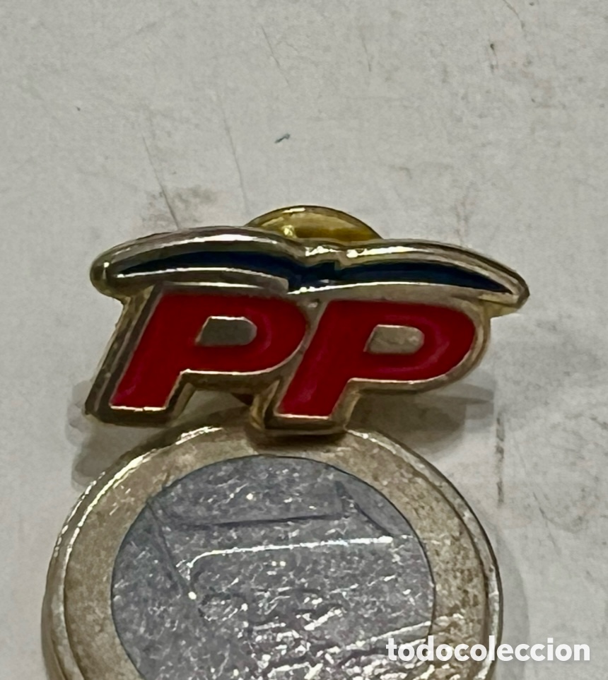 Pins de colecci&oacute;n: Pin Pol&iacute;tico. PP. Partido Popular. Metal. A&ntilde;os 90.