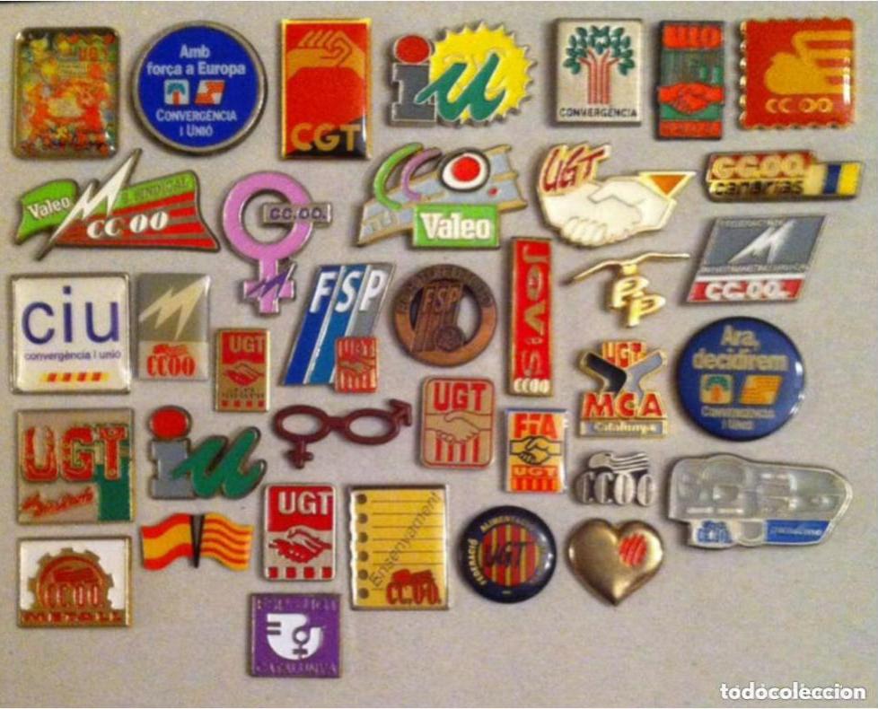 Pins de cole&ccedil;&atilde;o: LOTE 36 PIN O PINS POLITICOS SINDICALES