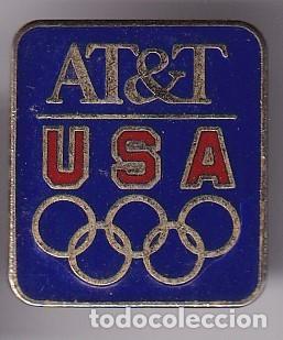 Pin's de collection: PIN DEL COMITE OLIMPICO DE ESTADOS UNIDOS (OLYMPIC GAMES) AT&T