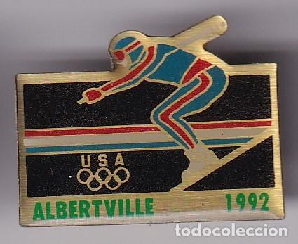 Pin's de collection: PIN DE LAS OLIPIADAS DE INVIERNO DE ALBERTVILLE 1992 (OLYMPIC GAMES) ESQUI