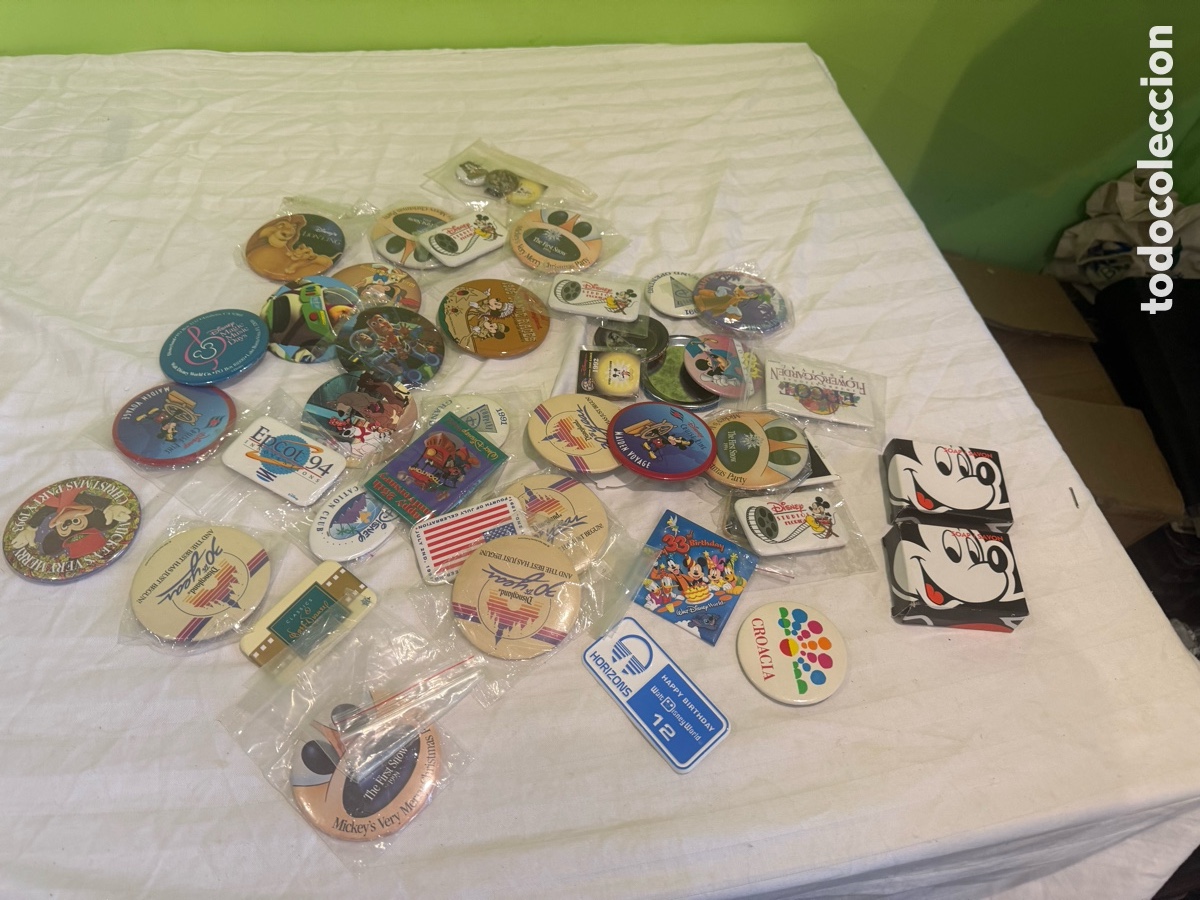 Pins de colecci&oacute;n: LOTE 40 PIEZAS CHAPAS DISNEY VINTAGE A&Ntilde;OS 90 &ndash; MICKEY MOUSE &ndash; COLECCIONISMO