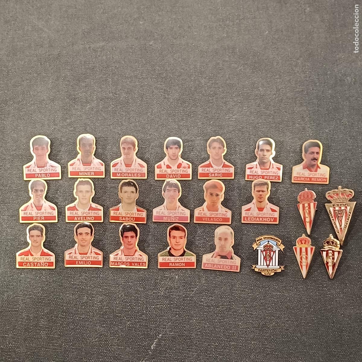 Pins e Spille di collezione: LOTE DE PINS DEL REAL SPORTING DE GIJON/FUTBOL.