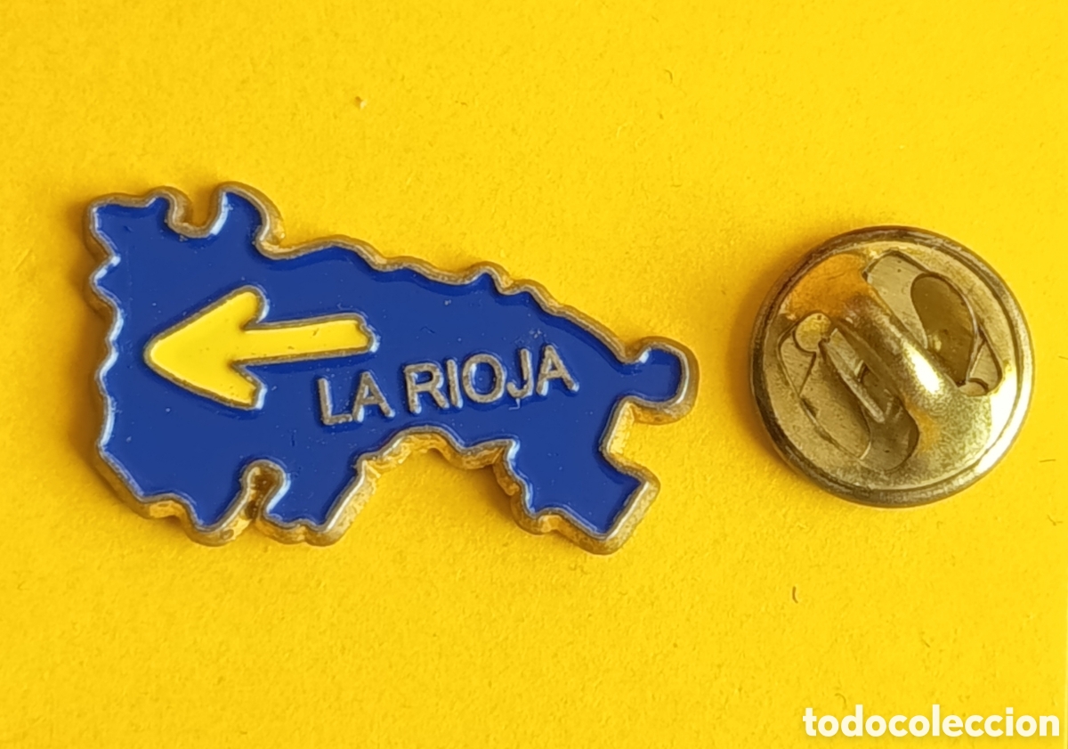 Pin's de collection: PIN - CAMINO DE SANTIAGO - PEREGRINO - MAPA DE LA RIOJA - MODELO 3