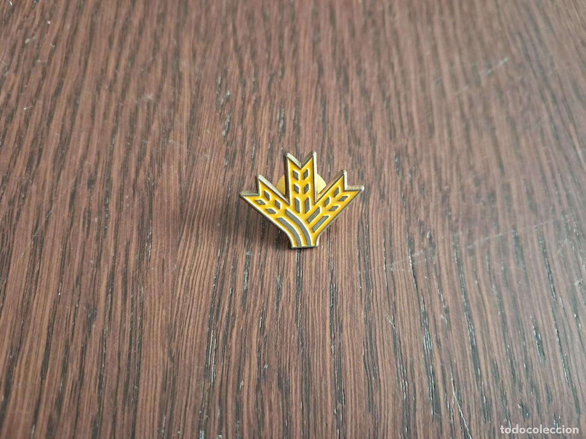 Sammlung von Pins: pin de publicidad, caja rural.