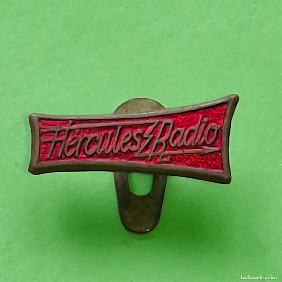 Pins de colecci&oacute;n: PIN INSIGNIA SOLAPA OJAL - HERCULES RADIO