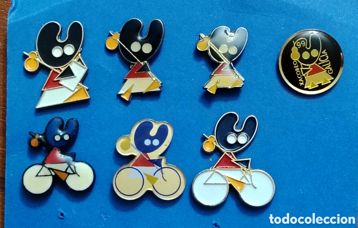 Pins de colecci&oacute;n: Lote de 7 pins del xacobeo - Foto 3