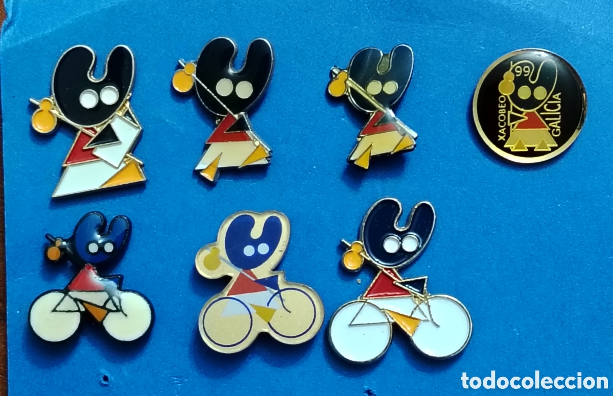 Pins e Spille di collezione: Lote de 7 pins del xacobeo