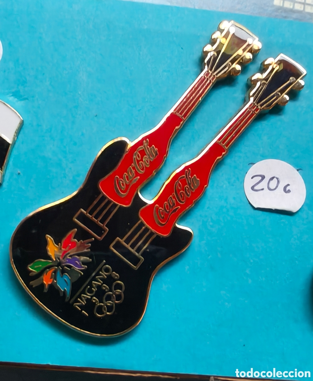 Pins de colecci&oacute;n: Pins coca cola guitarra Olimpiadas Nagano 1998