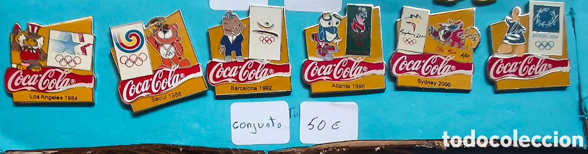 Pins de colecci&oacute;n: Pins coca cola ,mascotas ol&iacute;mpicas