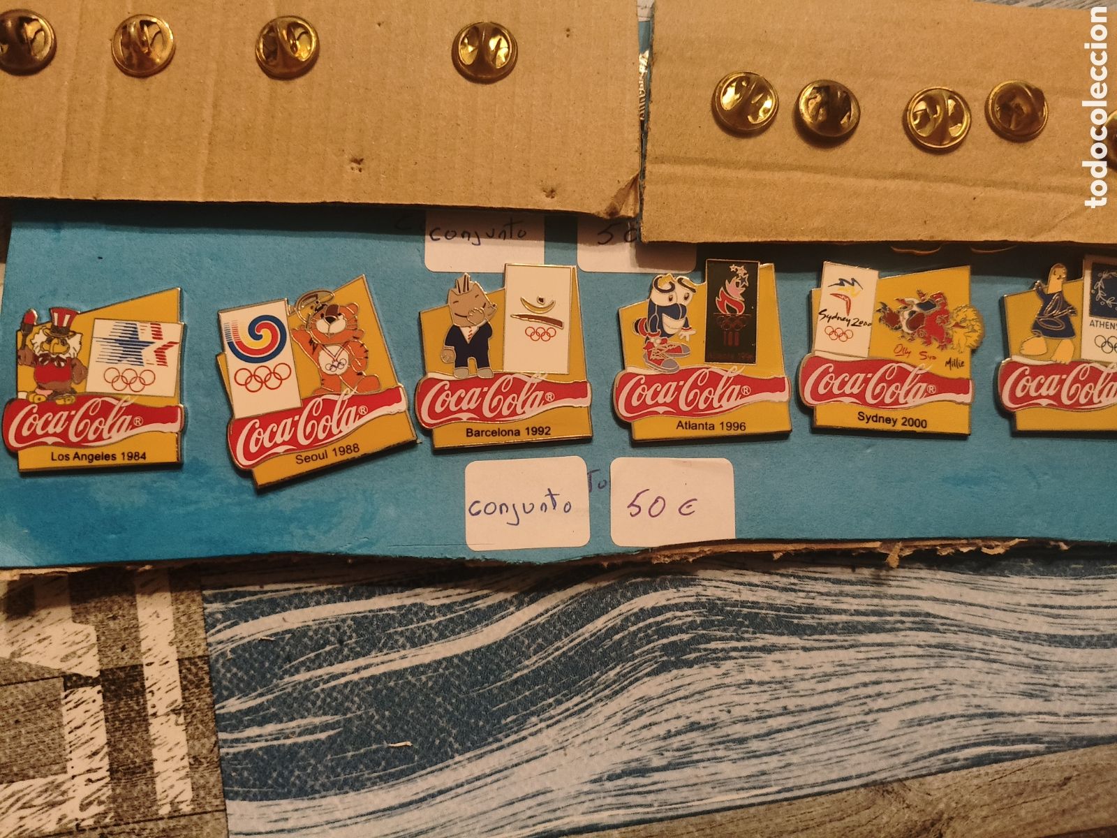 Pins de colecci&oacute;n: Pins coca cola ,mascotas ol&iacute;mpicas