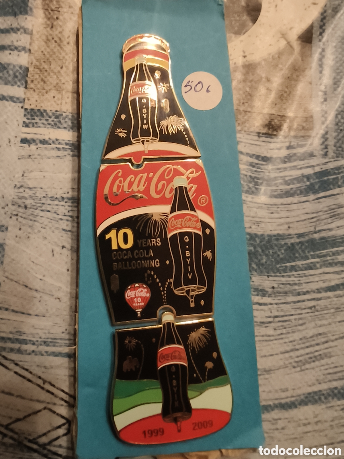 Pins de colecci&oacute;n: Conjunto pins botella coca cola globos - Foto 1