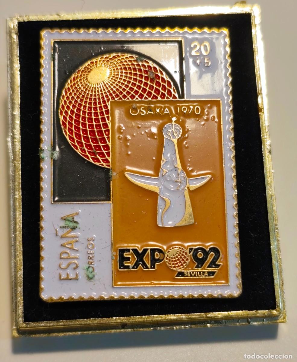 Pins de colecci&oacute;n: PIN EXPO 92 - CORREOS - REPRODUCCION SELLO