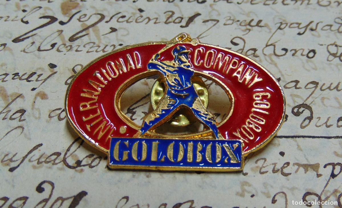 Pins de colecci&oacute;n: PIN METALICO GOLOBOX INTERNACIONAL PUBLICITARIO, 4,5x3CM