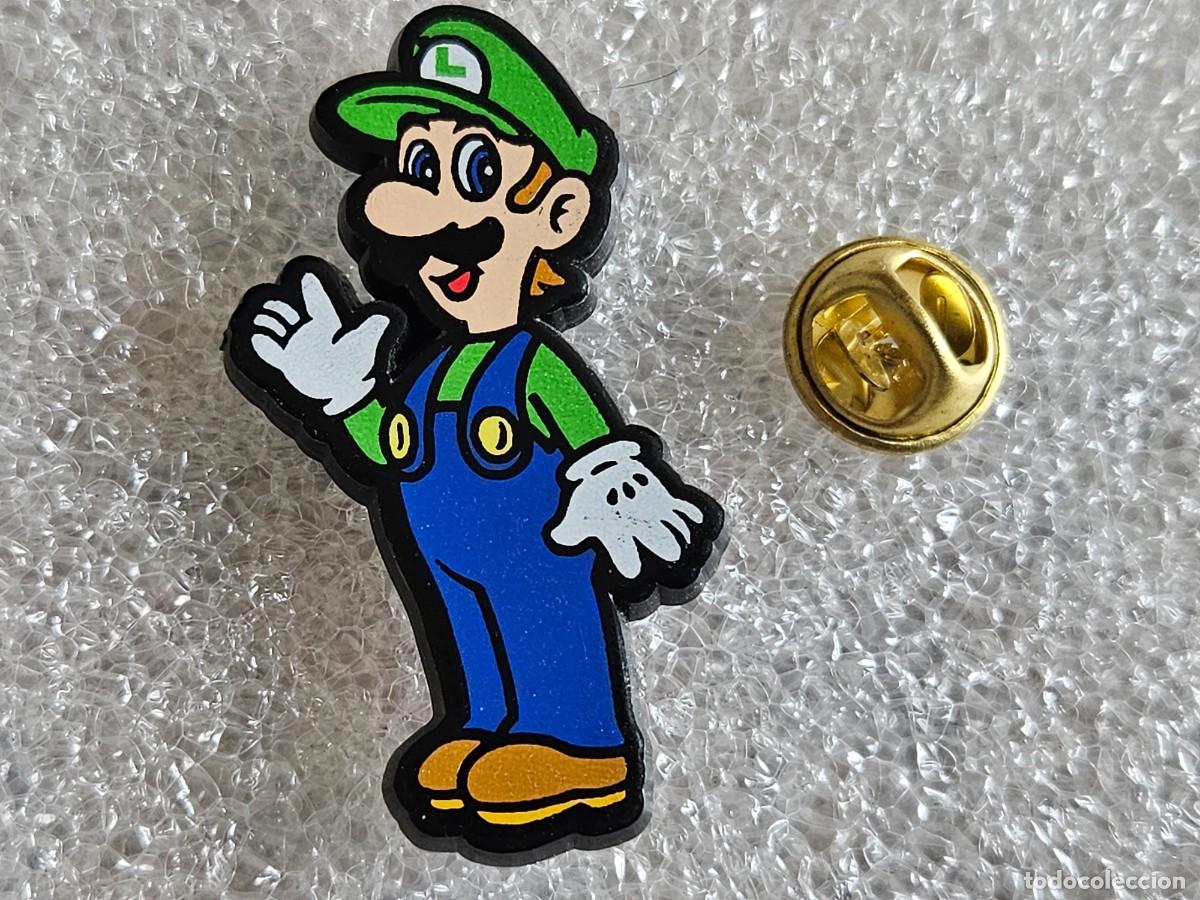 Pins de colecci&oacute;n: Pin Luigi Super Mario Bros pins de los a&ntilde;os 90 pines nintendo sega sonic