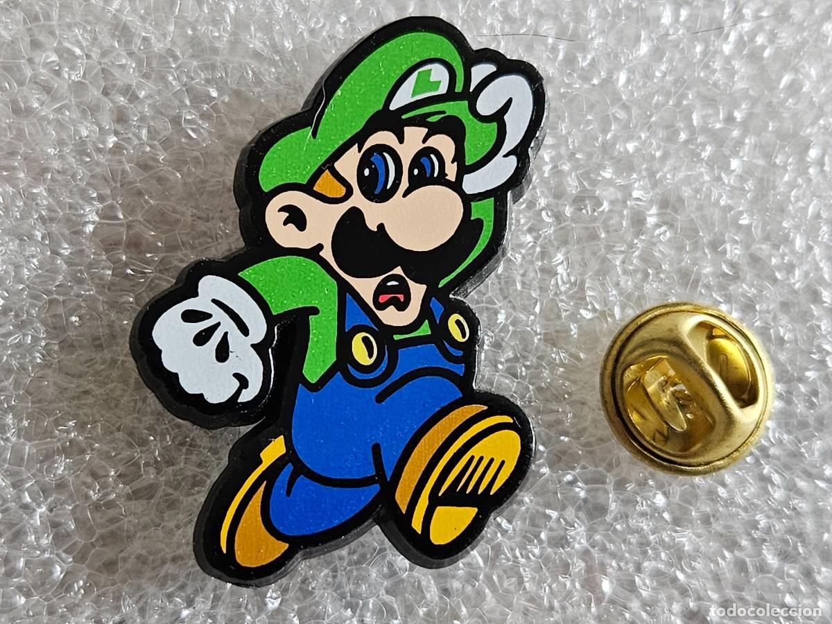 Pins de colecci&oacute;n: Pin Luigi Super Mario Bros pins de los a&ntilde;os 90 pines nintendo sega sonic