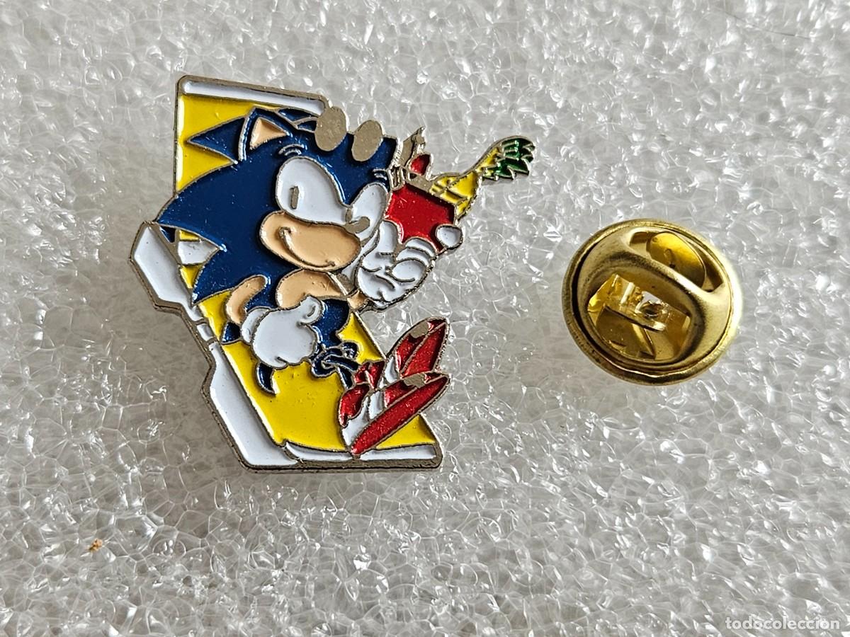 Pins de colecci&oacute;n: Pin Sonic mascota de Sega pins de los a&ntilde;os 90 pines nintendo super mario