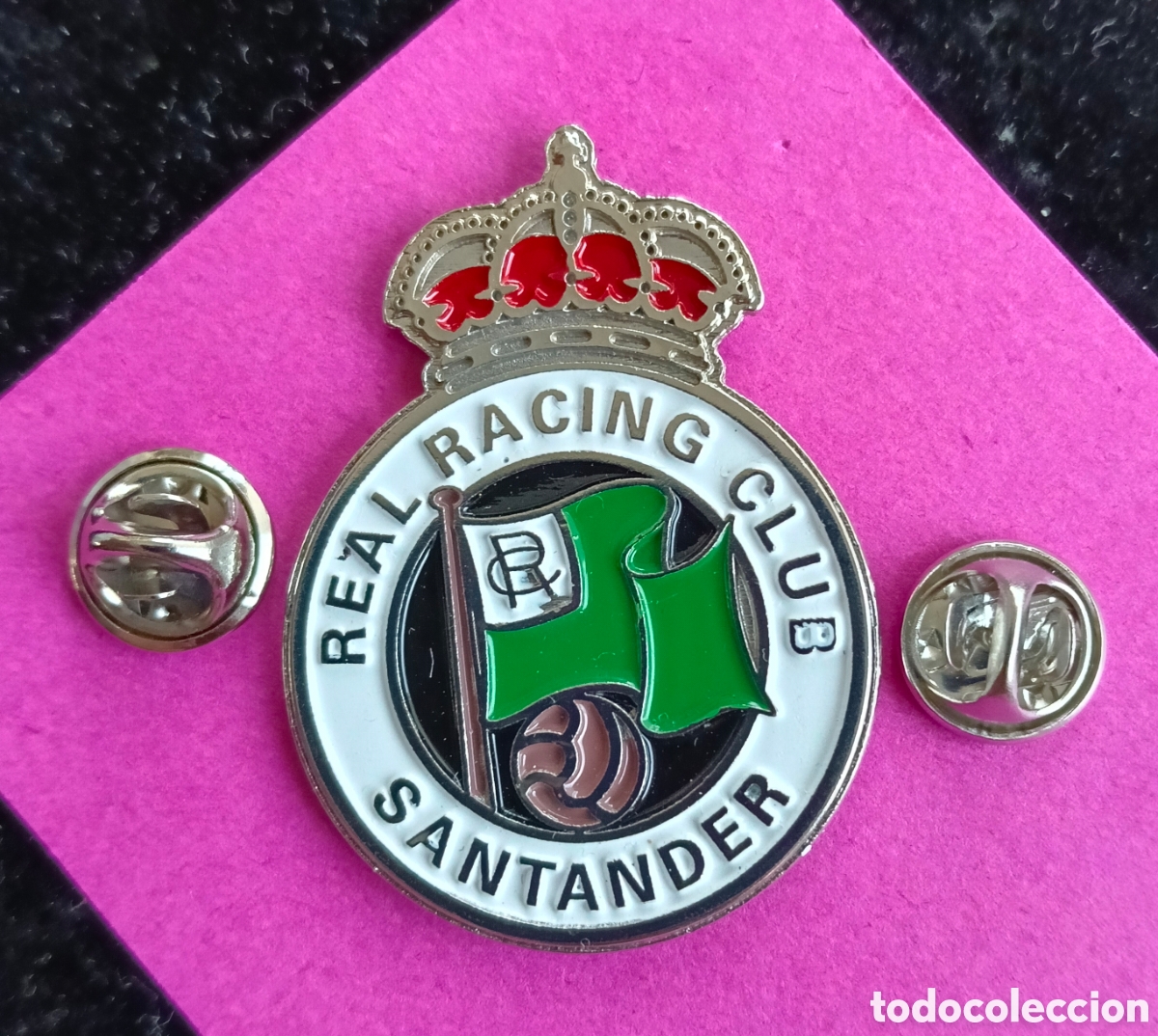Pins de colecci&oacute;n: PIN FUTBOL - PIN GRANDE - ESCUDO RACING CLUB SANTANDER