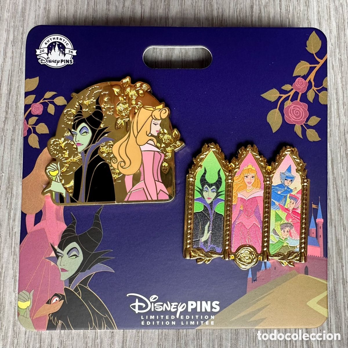 Pins de colecci&oacute;n: Set pins Bella Durmiente edici&oacute;n limitada, Disney Store.