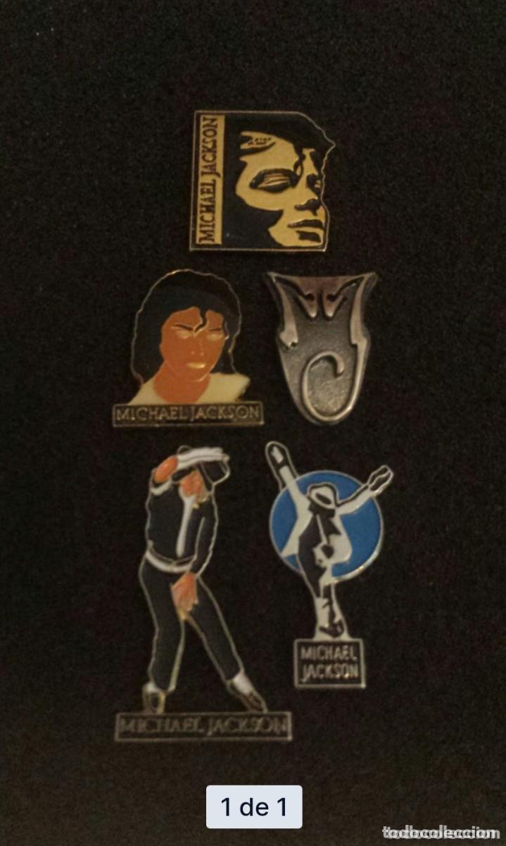 Pins de colecci&oacute;n: LOTE 5 ANTIGUOS PIN O PINS MICHAEL JACKSON