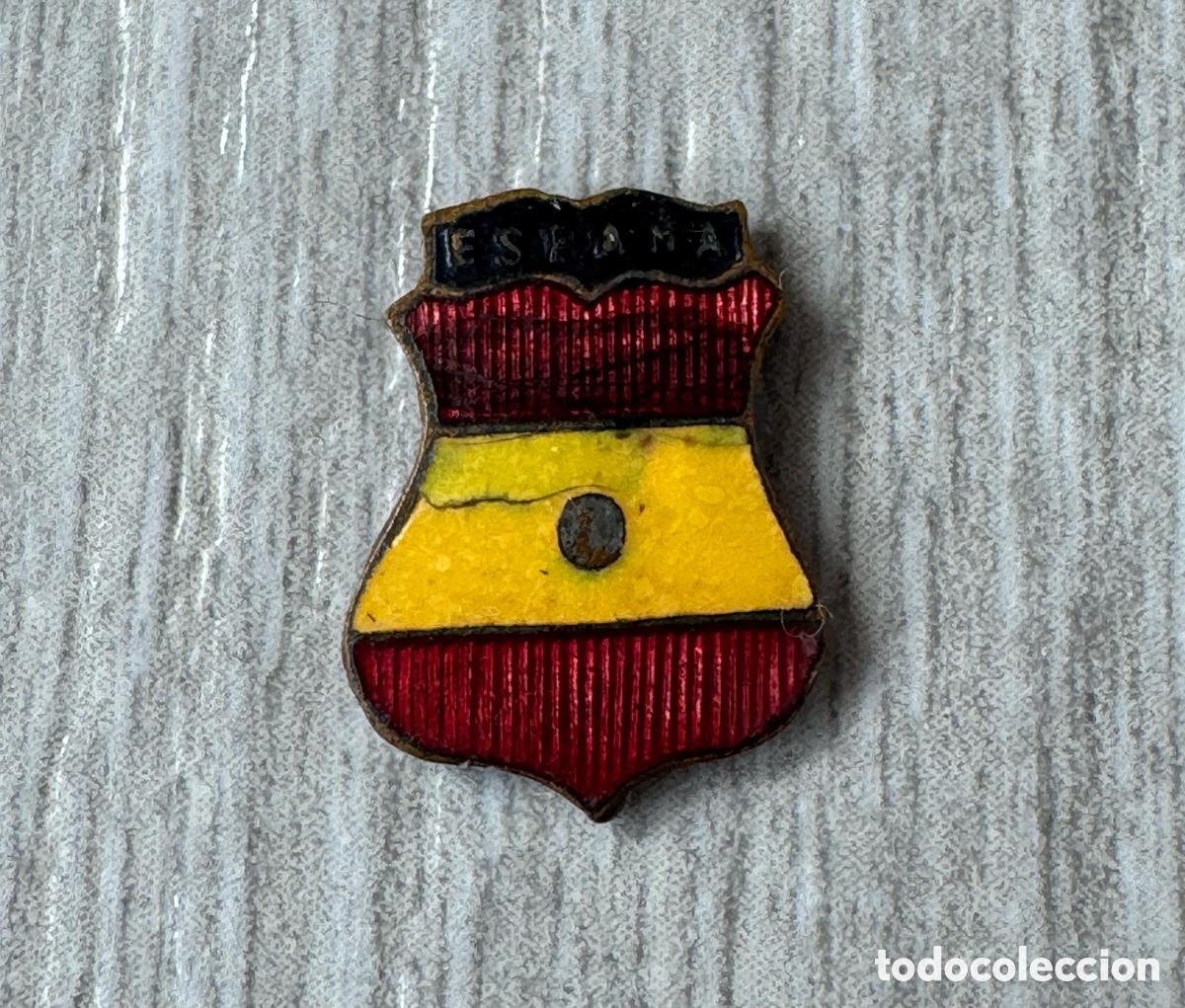 Pins de colecci&oacute;n: Insignia Divisi&oacute;n Azul ojal esmaltada modelo civil peque&ntilde;o 10mm bandera lisa. 1941