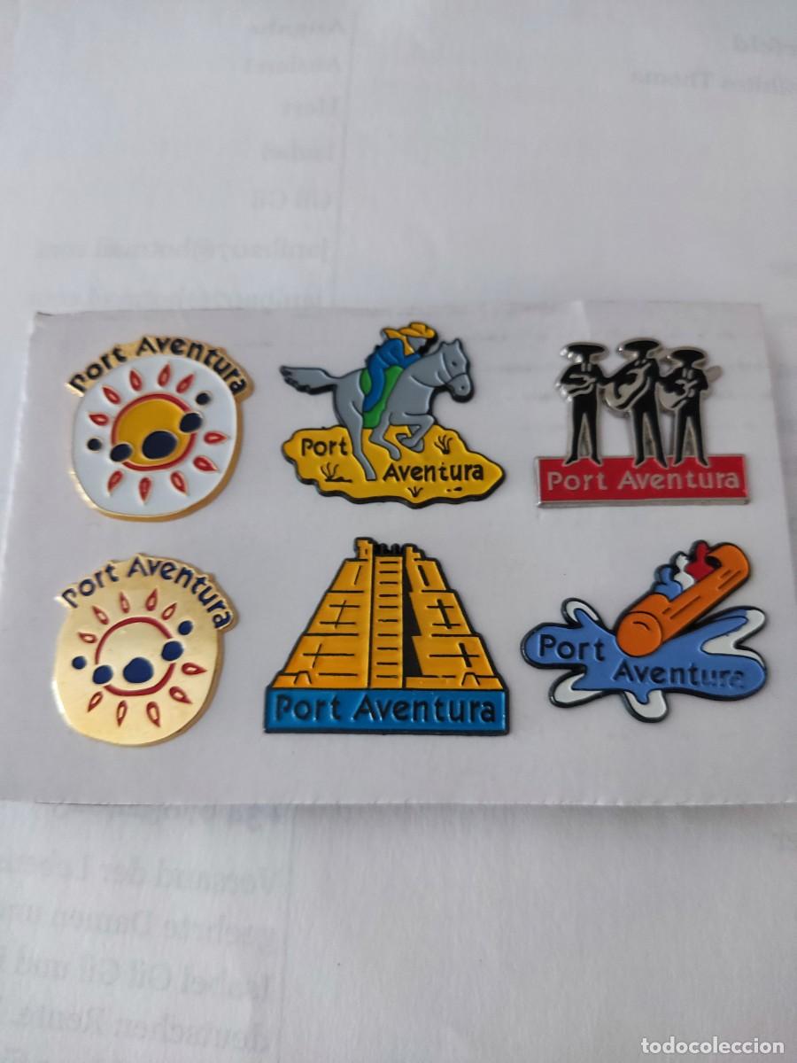Pins de colecci&oacute;n: LOTE DE 6 PINS DE PORT AVENTURA -PARQUE TEMATICO COSTA DORADA