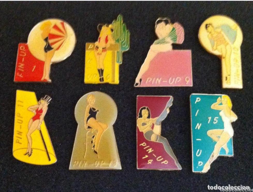 Pins de colecci&oacute;n: LOTE 8 PIN O PINS CHICAS PIN-UP