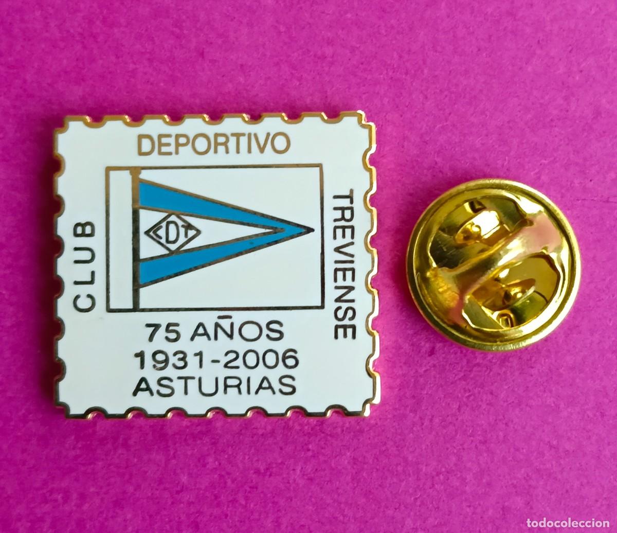 Pins de colecci&oacute;n: PIN FUTBOL - ESMALTE - C.D. TREVIENSE (75 ANIVERSARIO) - TREVIAS - ASTURIAS - 130924