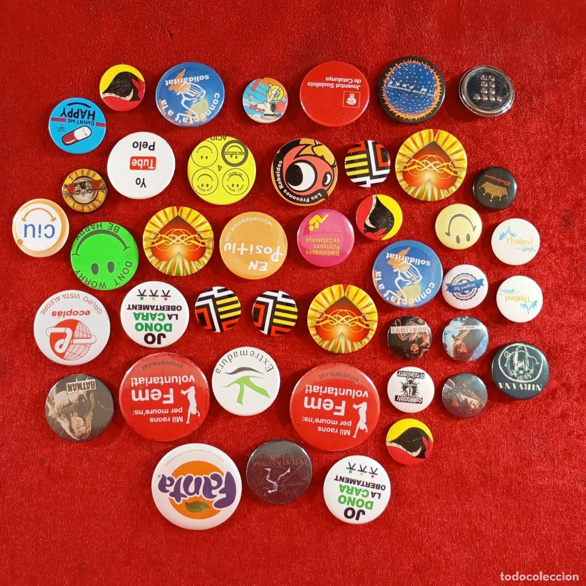 Pins de colecci&oacute;n: COLECCI&Oacute;N VINTAGE DE 44 CHAPAS DE AGUJA - PINES - DIVERSAS TEMATICAS Y TAMA&Ntilde;OS - VINTAGE