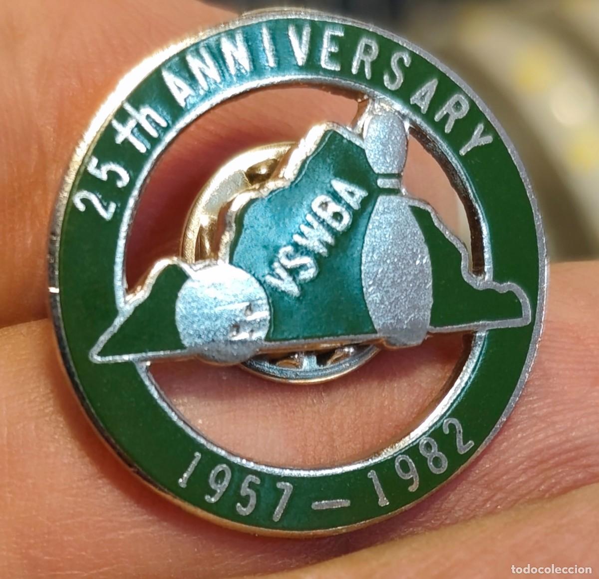 Pins de colecci&oacute;n: PIN VSWBA - LIGA DE BOLOS FEMENINA - 25 ANIVERSARIO 1957-1982