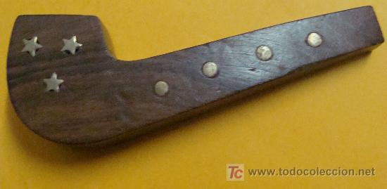 Pipas de fumar: PIPA DE FUMAR. MADERA. ESTRELLAS DORADAS. . - Foto 1