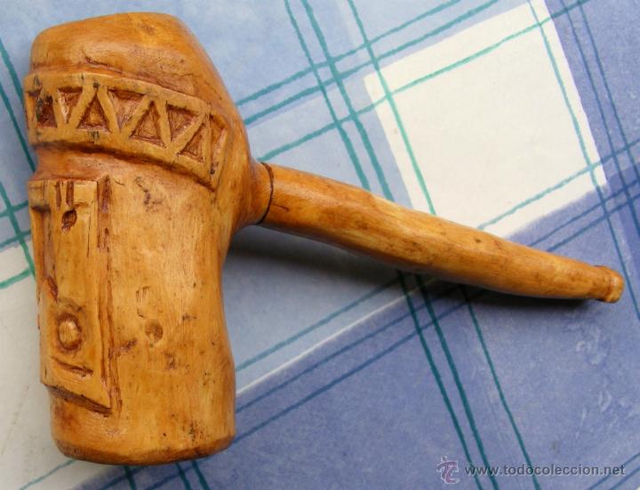 Pipas de fumar: PIPA DE MADERA CORTADA A MANO - Foto 3