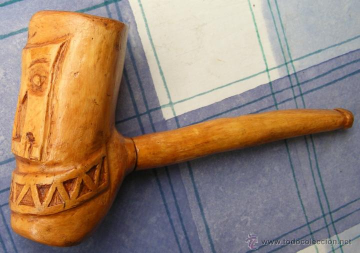 Pipas de fumar: PIPA DE MADERA CORTADA A MANO - Foto 4