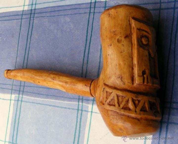 Pipas de fumar: PIPA DE MADERA CORTADA A MANO - Foto 5