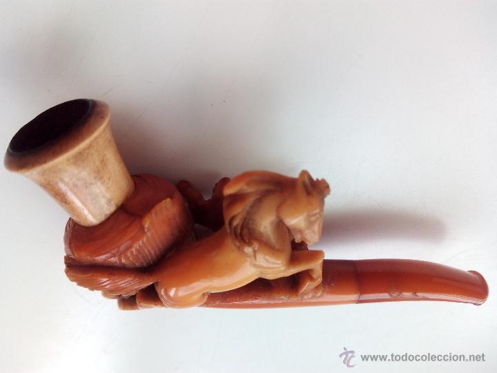 Pipas de fumar: Pipa de espuma de mar con forma de caballo galopando - Foto 3