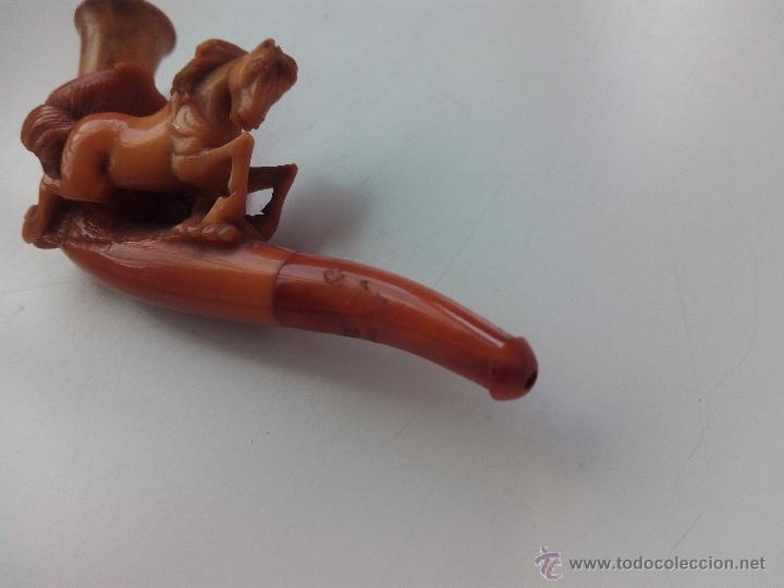 Pipas de fumar: Pipa de espuma de mar con forma de caballo galopando - Foto 4